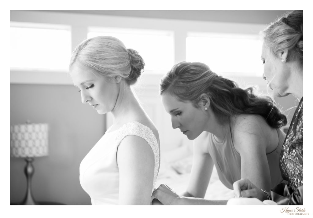 Bay St. Louis Wedding photo with Bride and Matron of Honor