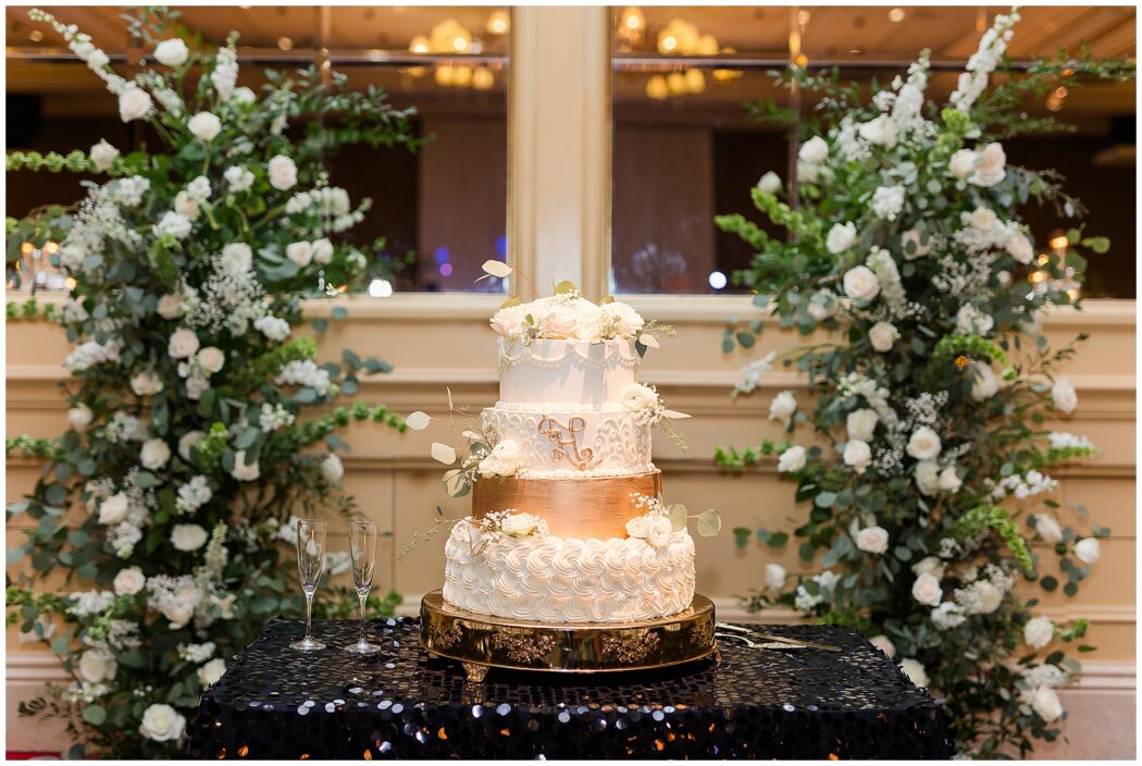 Cake at the Beau Rivage for wedding reception