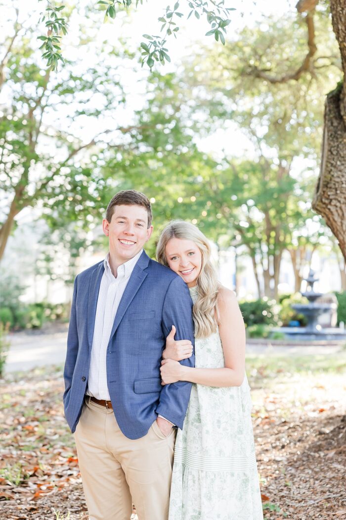 Engagement portrait in downtown Biloxi