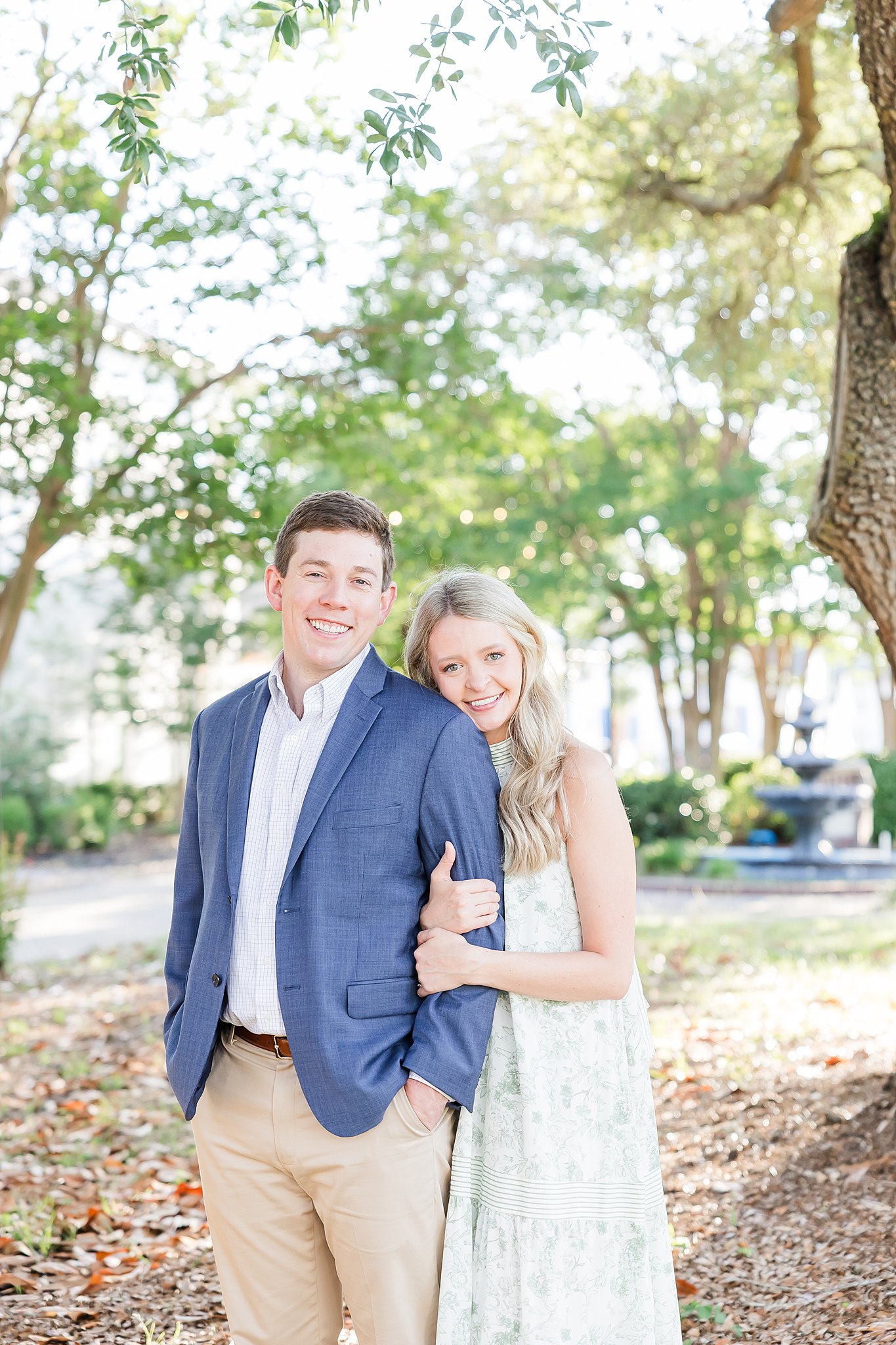 Engagement portrait in downtown Biloxi