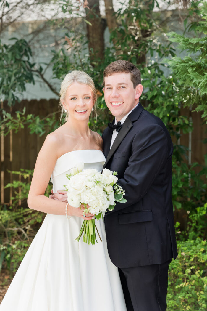 Bride and Groom at wedding in Bay St Louis, Mississippi